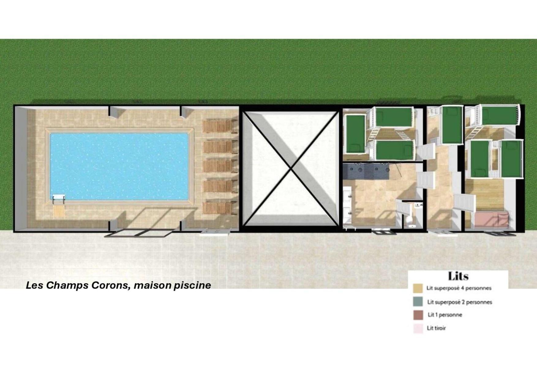Crazy Villa Champs Corons 61 - Interior Heated Pool - 2H From Paris - 30P Les Menus Exteriér fotografie